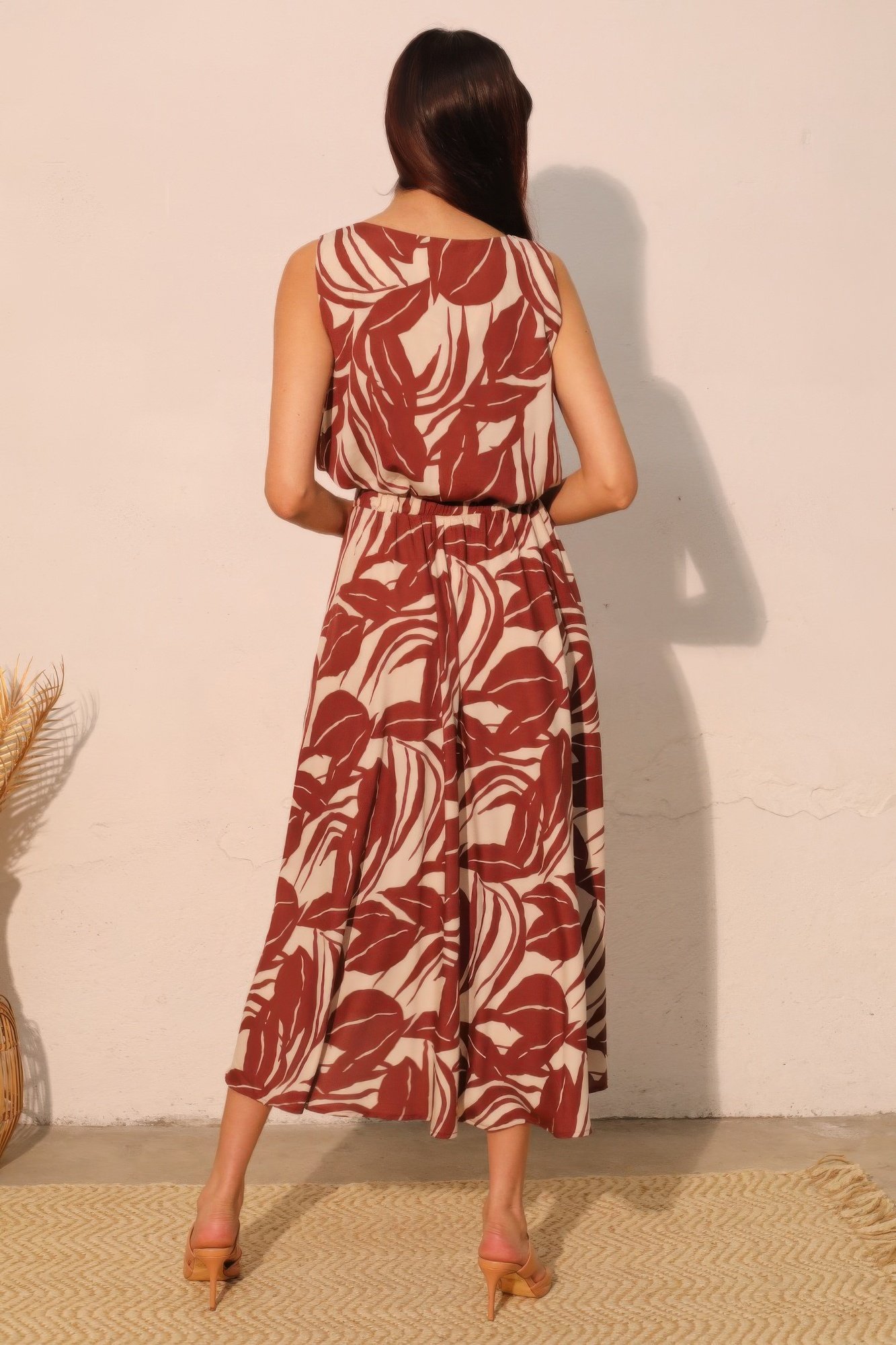 lucca leaf midi swing skirt - image 8