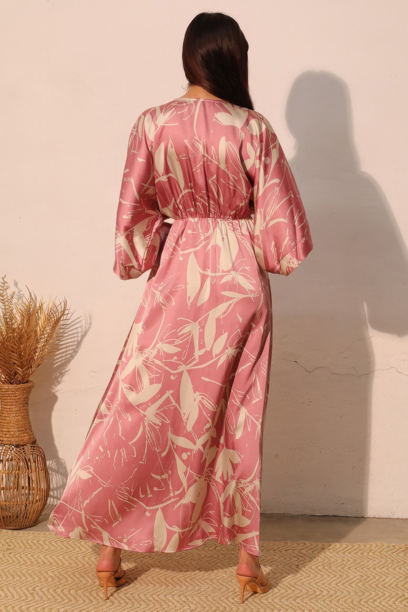 dreaming lily satin kimono maxi dress - image 5
