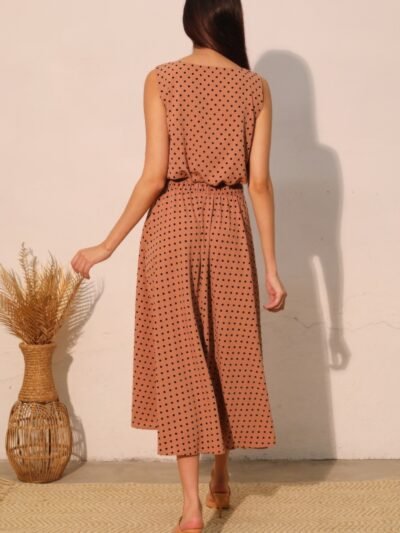 Flocked Polka Dot Bubble Crop Top Flocked Polka Dot Bubble Crop Top