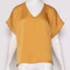 Washed Poly Silk V-neck Tee