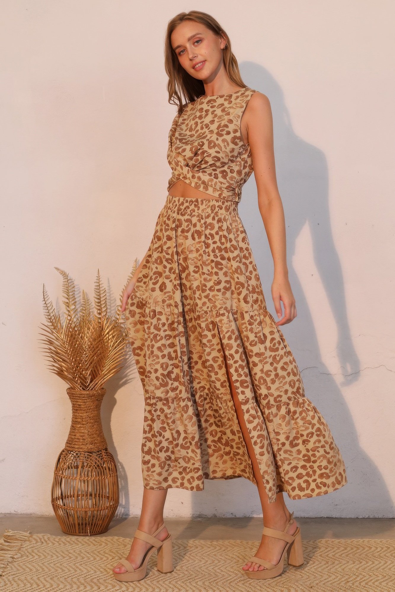 wild babe tiered maxi skirt - image 3