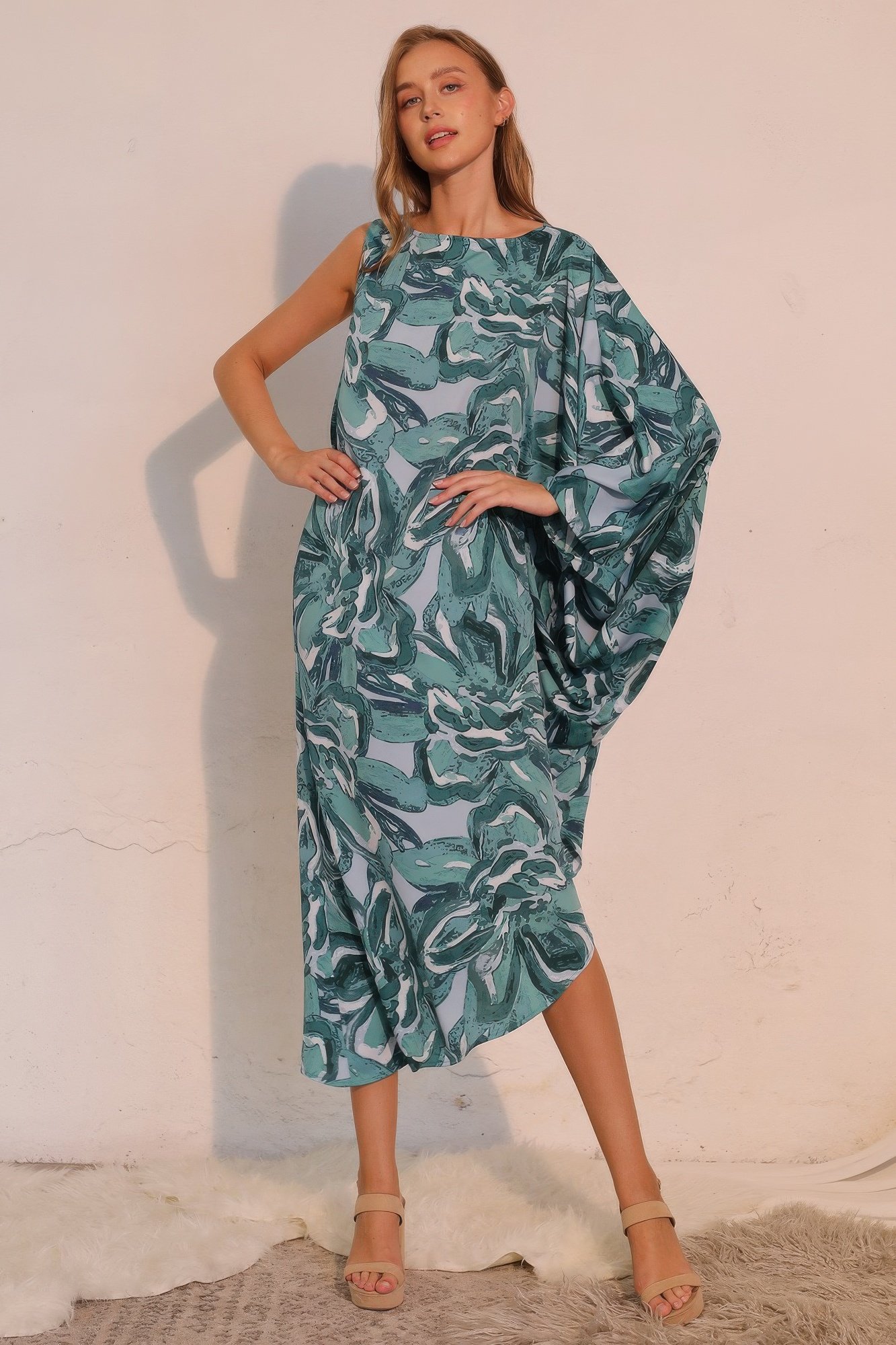 chasing petals one sleeve dress - image 6