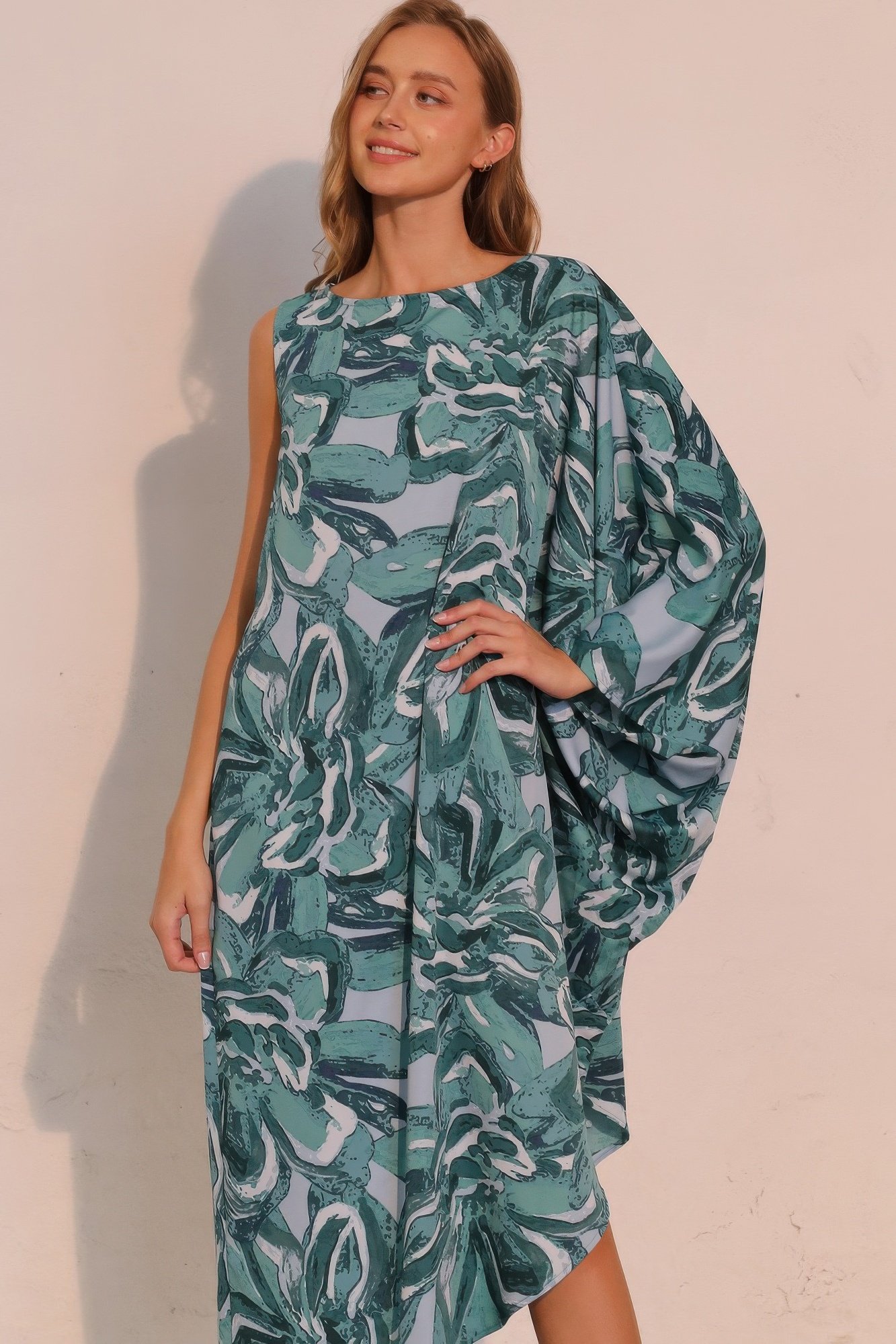 chasing petals one sleeve dress - image 8