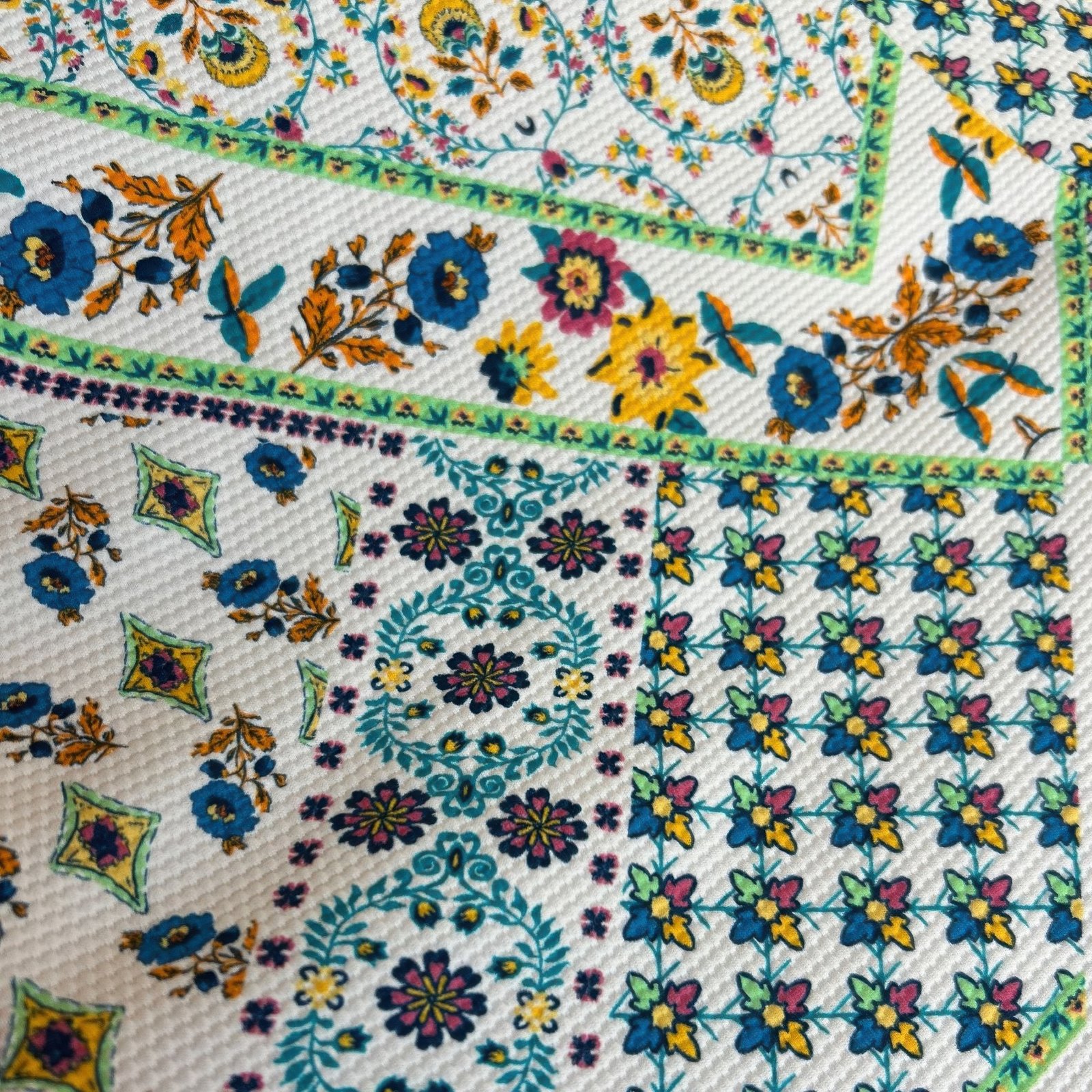 white flower print long sleeve swimsuit - image 8