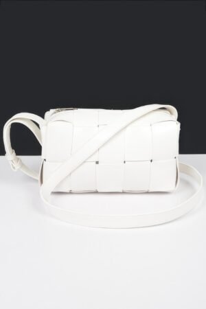 Faux Leather Braided Zip Bag Faux Leather Braided Zip Bag