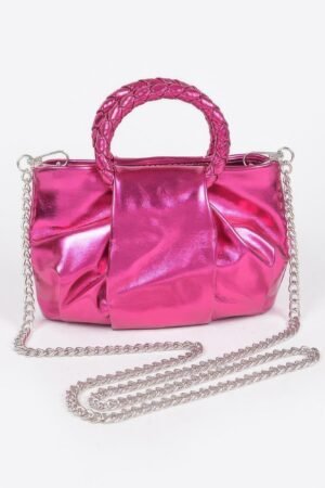 Metallic Top Handle Crossbody Bag Metallic Top Handle Crossbody Bag