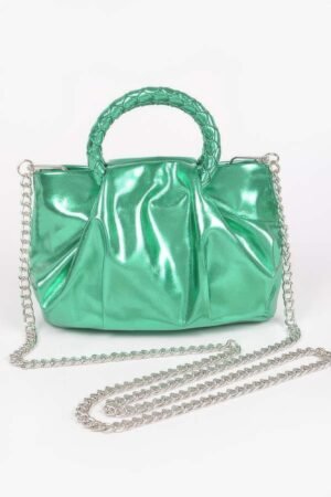 Metallic Top Handle Crossbody Bag Metallic Top Handle Crossbody Bag