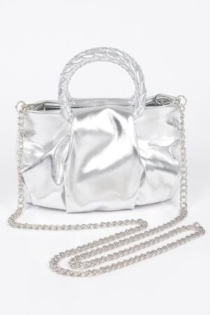 Metallic Top Handle Crossbody Bag Metallic Top Handle Crossbody Bag