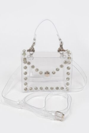 Rhinestone Stud Transparent Mini Bag Rhinestone Stud Transparent Mini Bag
