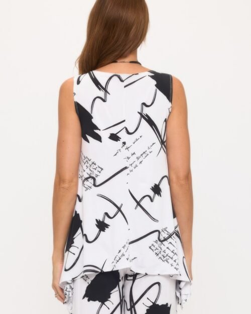 hit print sleeveless tank top