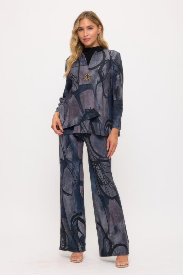 Challenge Print Wide Leg Pant