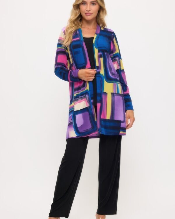 Long Sleeve Print Cardigan