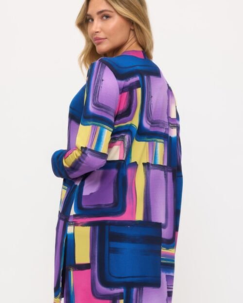 long sleeve print cardigan