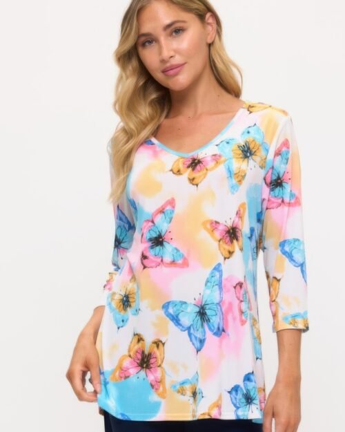 Hit V-neck Band Top W/vent