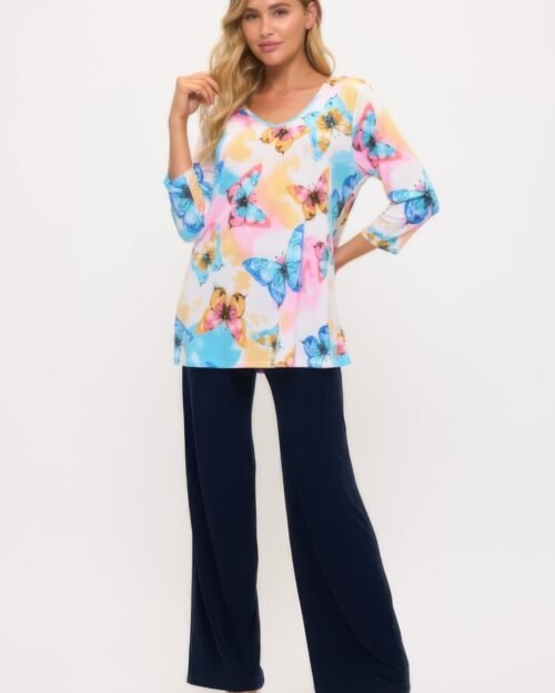 hit v-neck band top w/vent