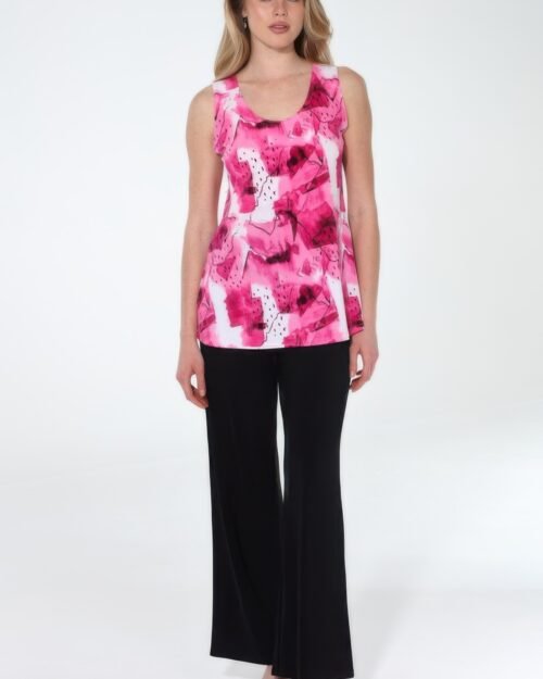 hit print sleeveless tank top