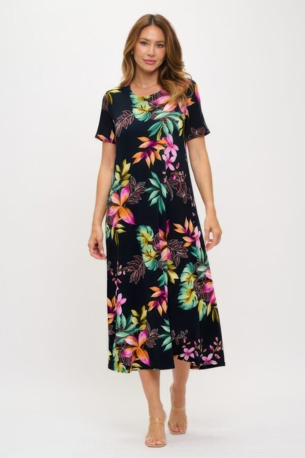 Print Bns Long Dress