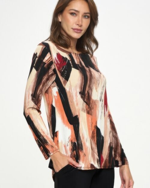 bns high and low top brushstroke print