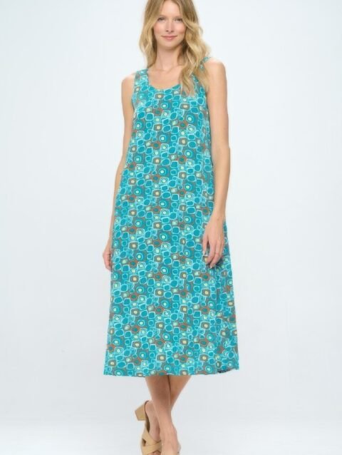 Plus Size Print Tank Maxi Dress