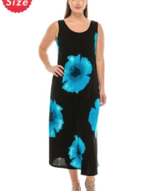 stretchy floral print maxi dress