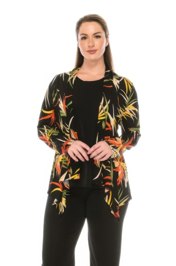 Long Sleeve Print Cardigan Jacket