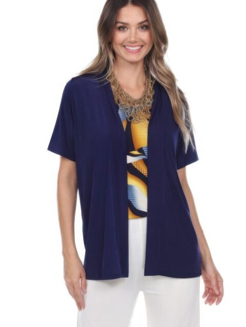 Short Sleeve Stretch Cardigan Jacket