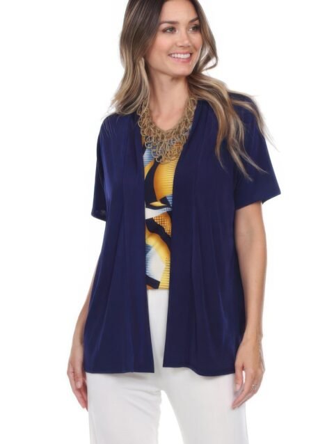 Short Sleeve Stretch Cardigan Jacket