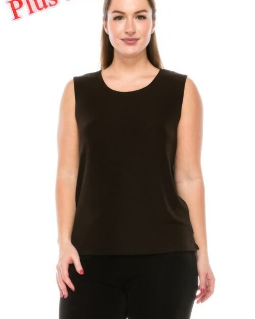 plus size sleeveless round neck tank