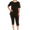 Plus Size Print Capri Pant Set