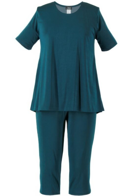Plus Size Print Capri Pant Set