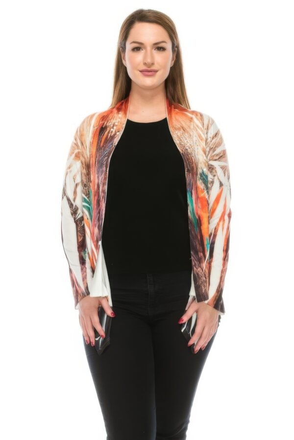 Multicolor Draped Cardigan – Sexy Flowing Long Sleeve