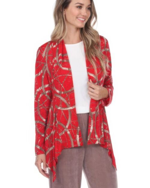glitter long sleeve cardigan jacket