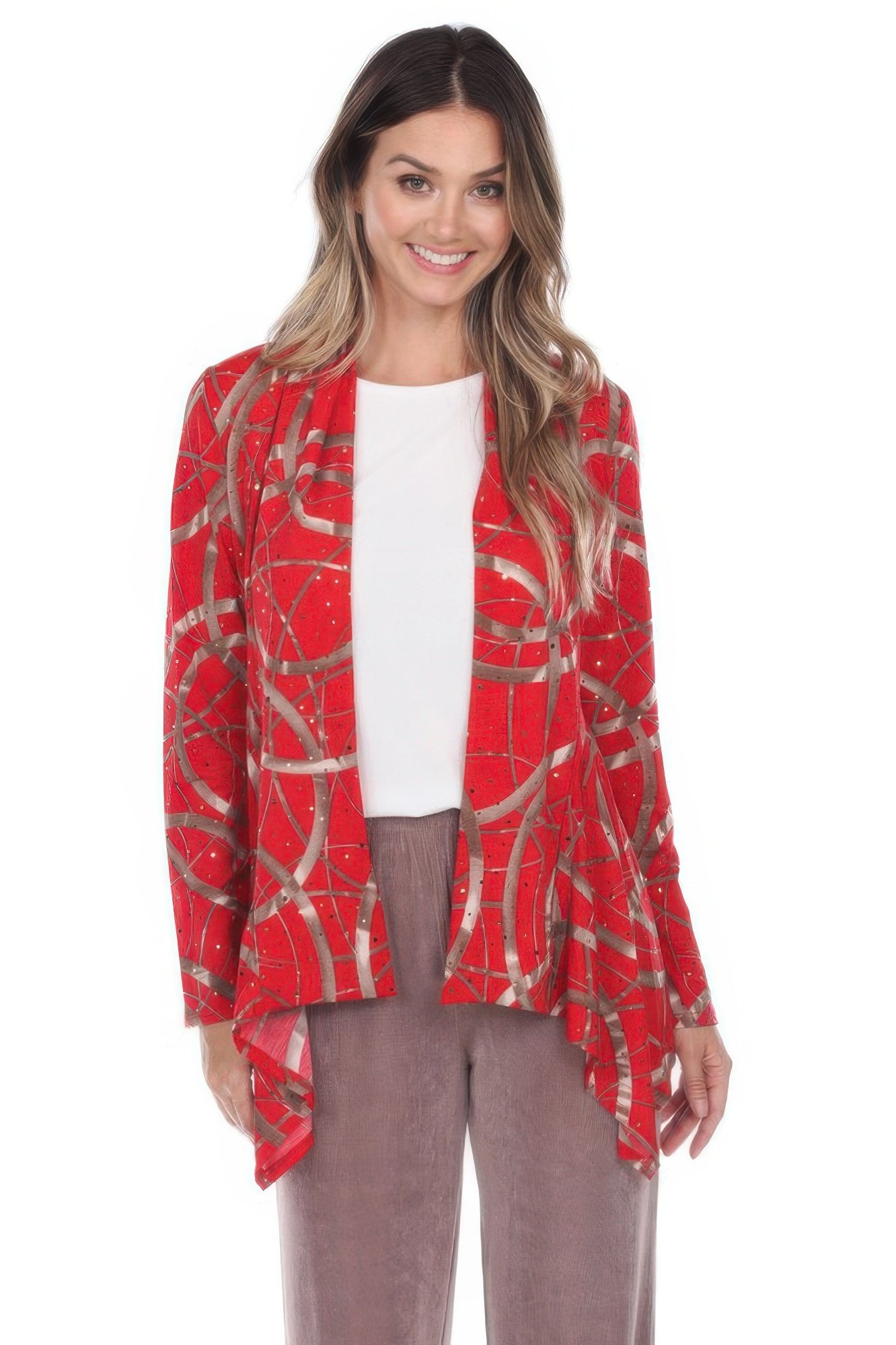 glitter long sleeve cardigan jacket