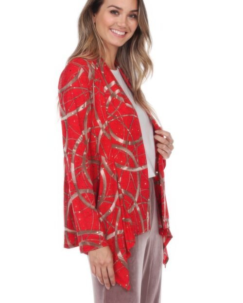 glitter long sleeve cardigan jacket