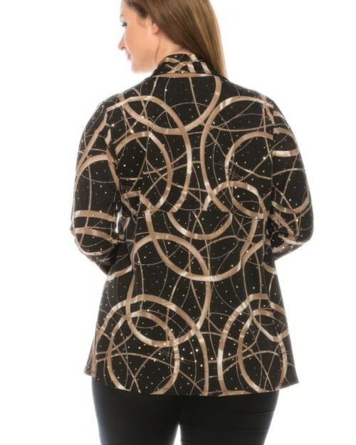 glitter long sleeve cardigan jacket