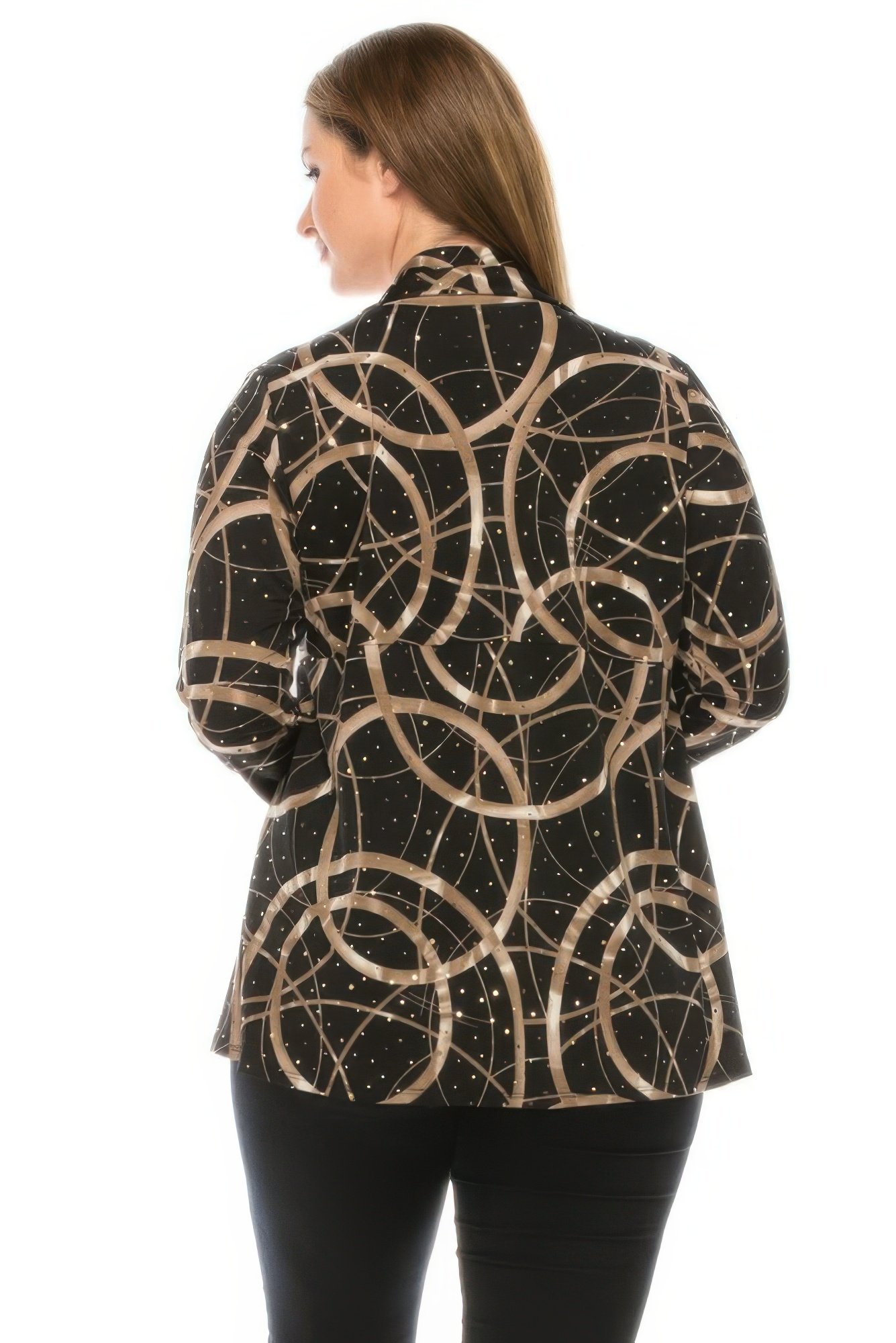 glitter long sleeve cardigan jacket