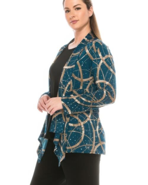 glitter long sleeve cardigan jacket