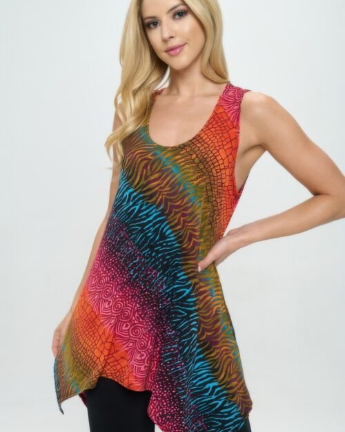 sleeveless side drop tunic