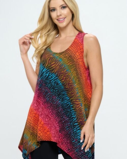 sleeveless side drop tunic