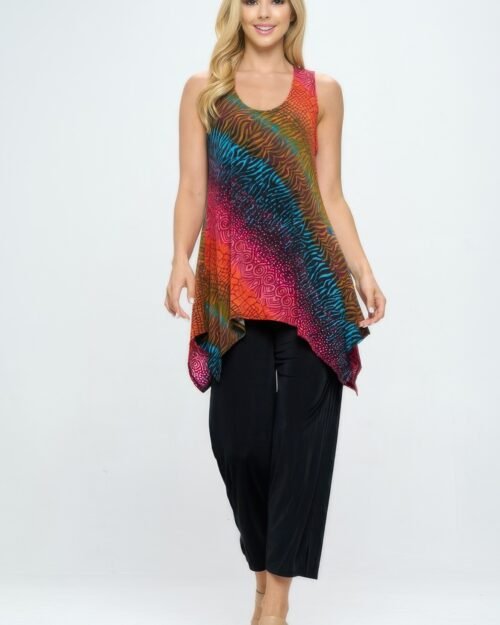 sleeveless side drop tunic