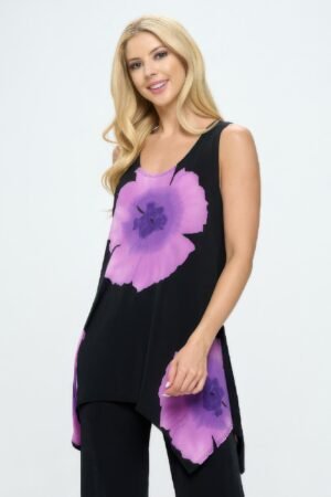 Floral Print Side Drop Tank Tunic