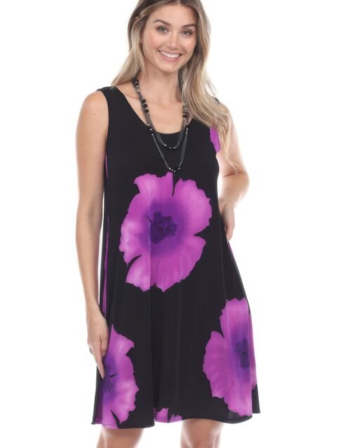 Stretchy Print Short Maxi Dress