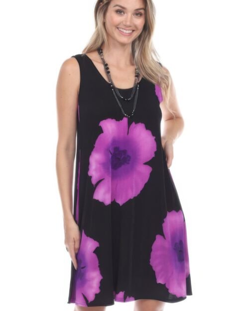 Stretchy Print Short Maxi Dress