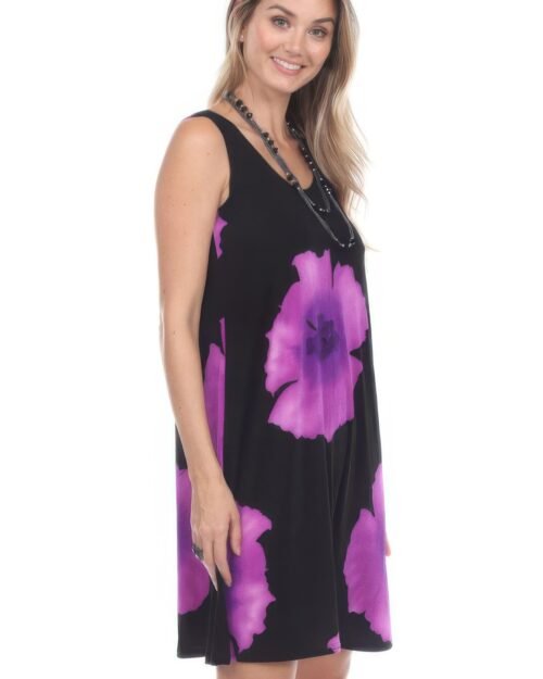 stretchy print short maxi dress