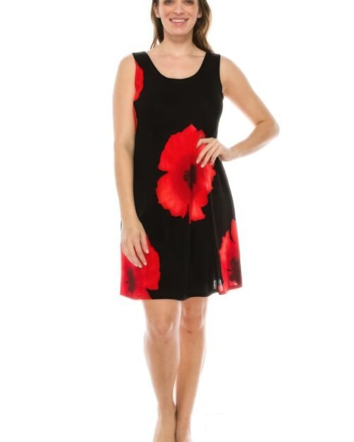 stretchy print short maxi dress