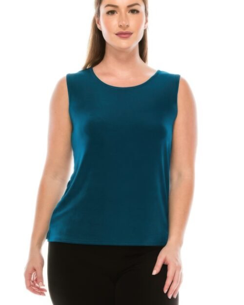 solid sleeveless acetate tank top