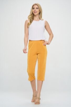 Stretchy Solid Capri Pants Stretchy Solid Capri Pants