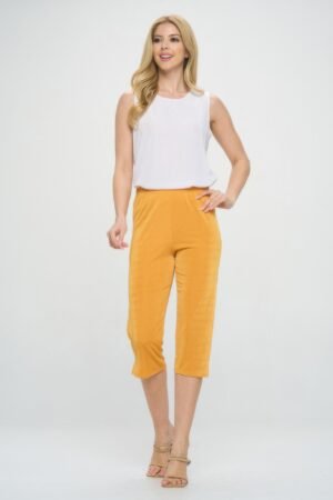Stretchy Solid Capri Pants Stretchy Solid Capri Pants