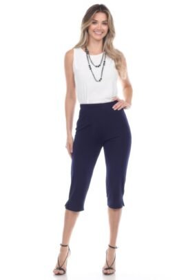 Stretchy Solid Capri Pants Stretchy Solid Capri Pants