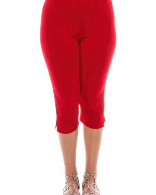 stretchy solid capri pants